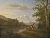 KS 060
<br/>
Landschap met hengelaar
<br/>
<em>Hulswit, Jan (1766-1822)</em>